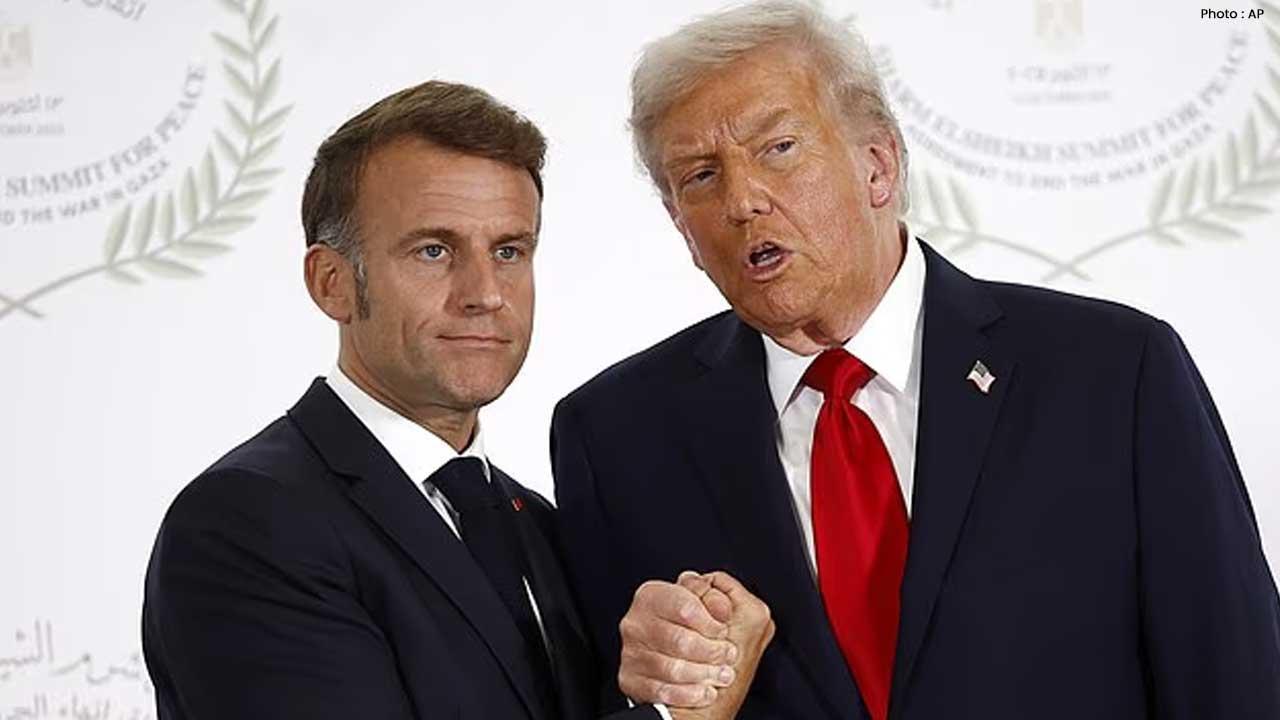 Trump and Macron's Long Handshake Goes Viral at Gaza Peace Summit