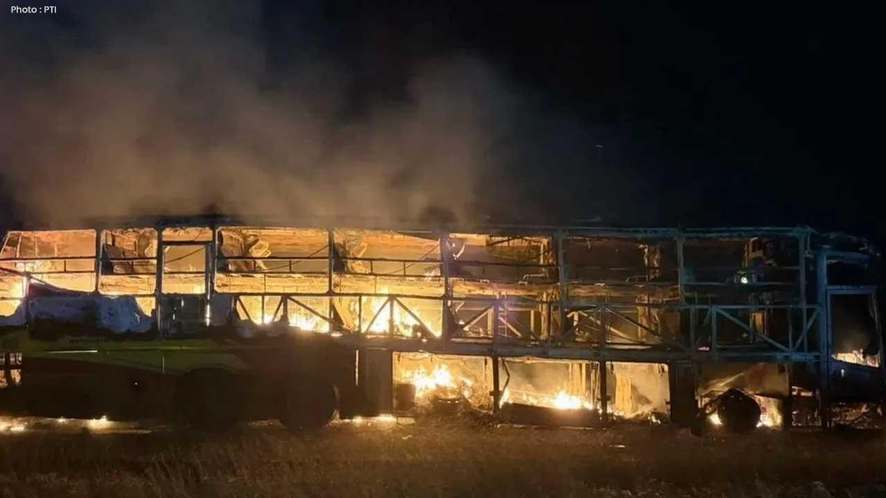 19 Lives Lost in Andhra Bus Blaze Attributed to Driver's Carelessness