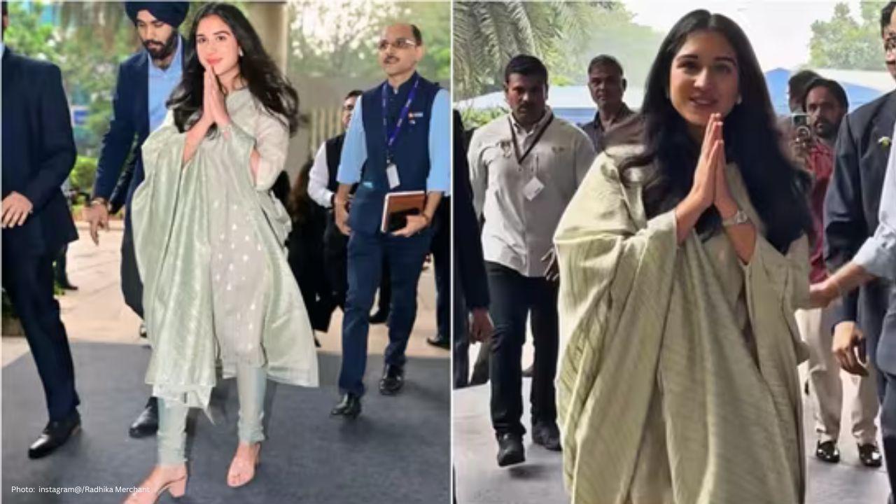 Radhika Merchant Dazzles in Chic Green Ensemble at Mumbai Gathering