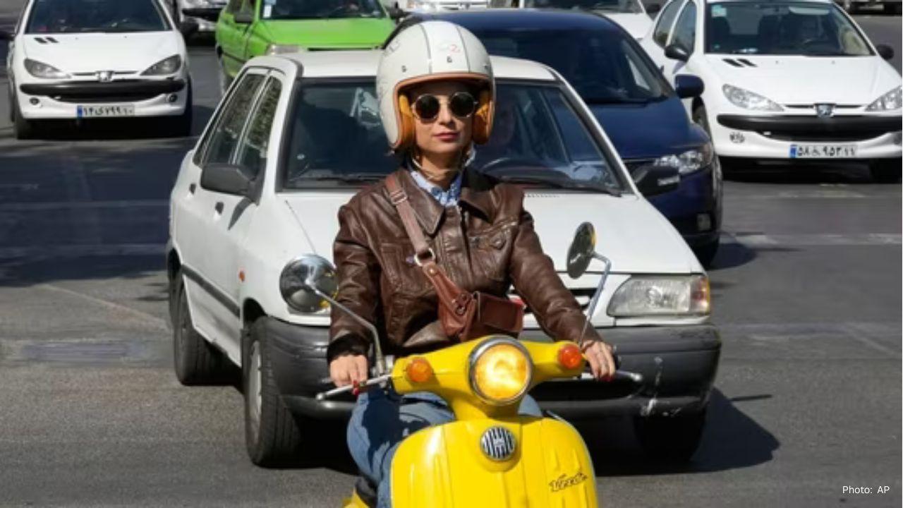 Tehran's Women Break Barriers by Riding Motorbikes Amidst Change