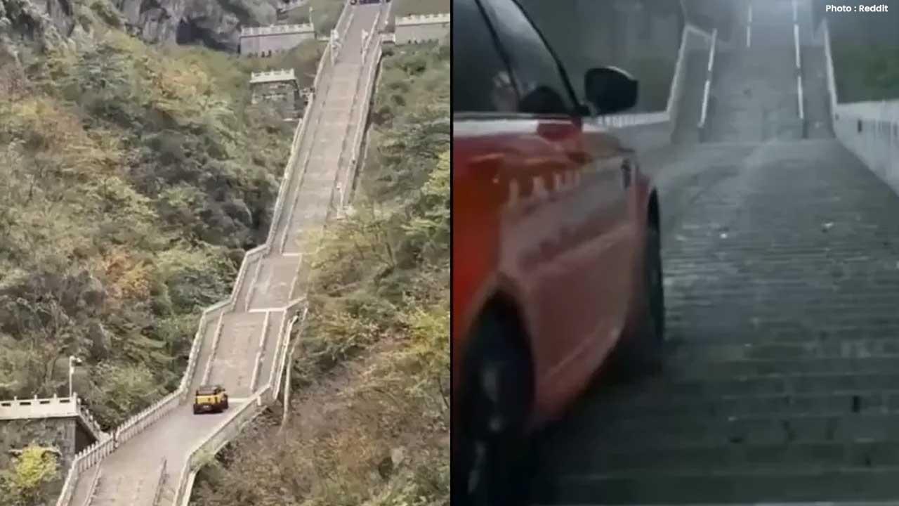 Chery Fengyun X3L's Stunt at Tianmen Mountain Ends in Mishap