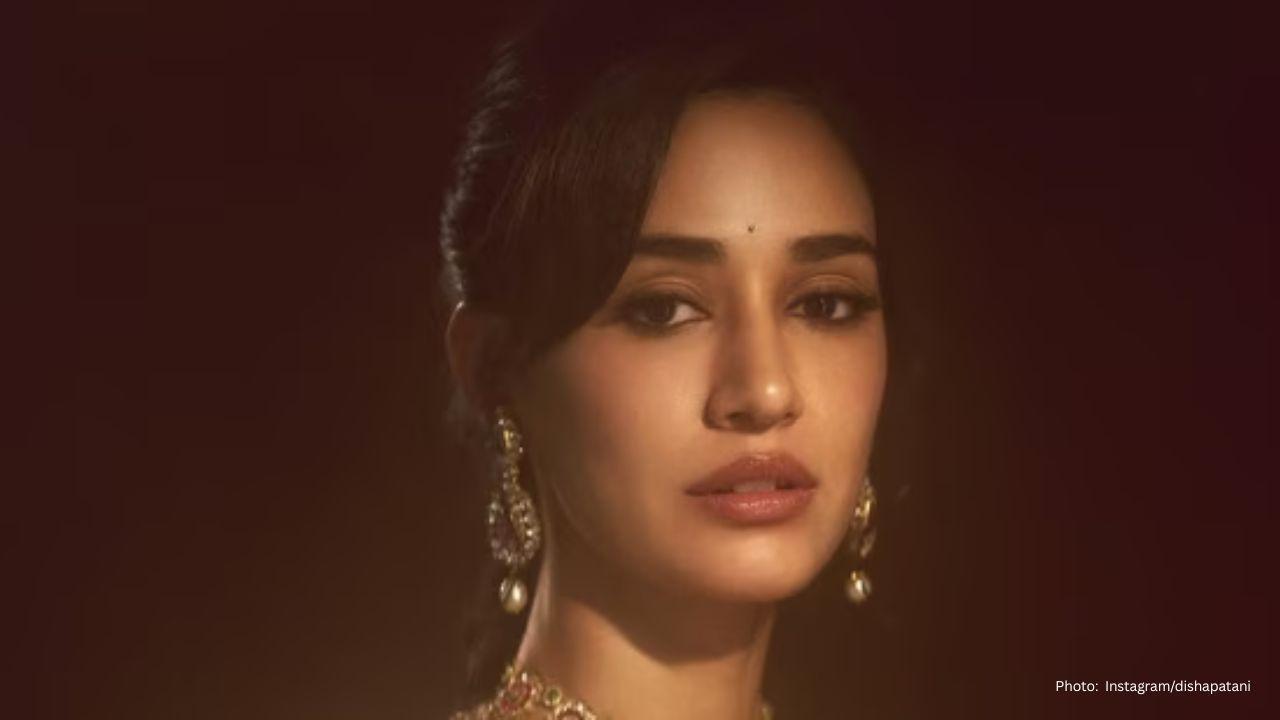 Disha Patani Wows in Custom Manish Malhotra Saree at Wedding