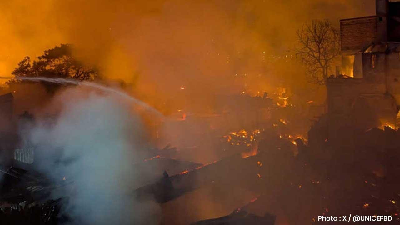 Massive Fire Destroys Thousands of Homes in Dhaka’s Korail Slum Tonight