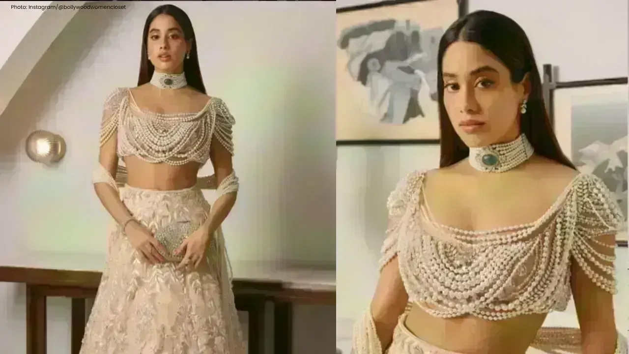 Janhvi Kapoor Dazzles in Chic Mustard Ensemble by Anamika Khanna