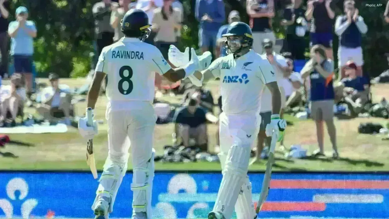 Ravindra's 176 Powers New Zealand to Strong Lead Against West Indies