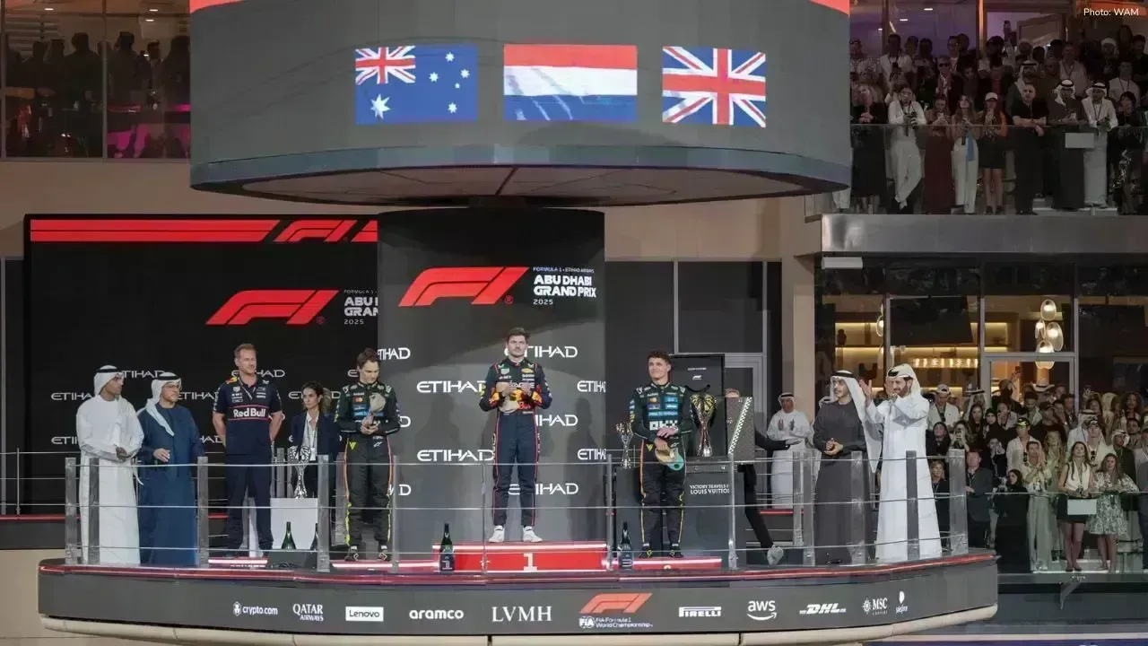 H.H. Sheikh Theyab Celebrates Champions at Abu Dhabi F1 Grand Prix