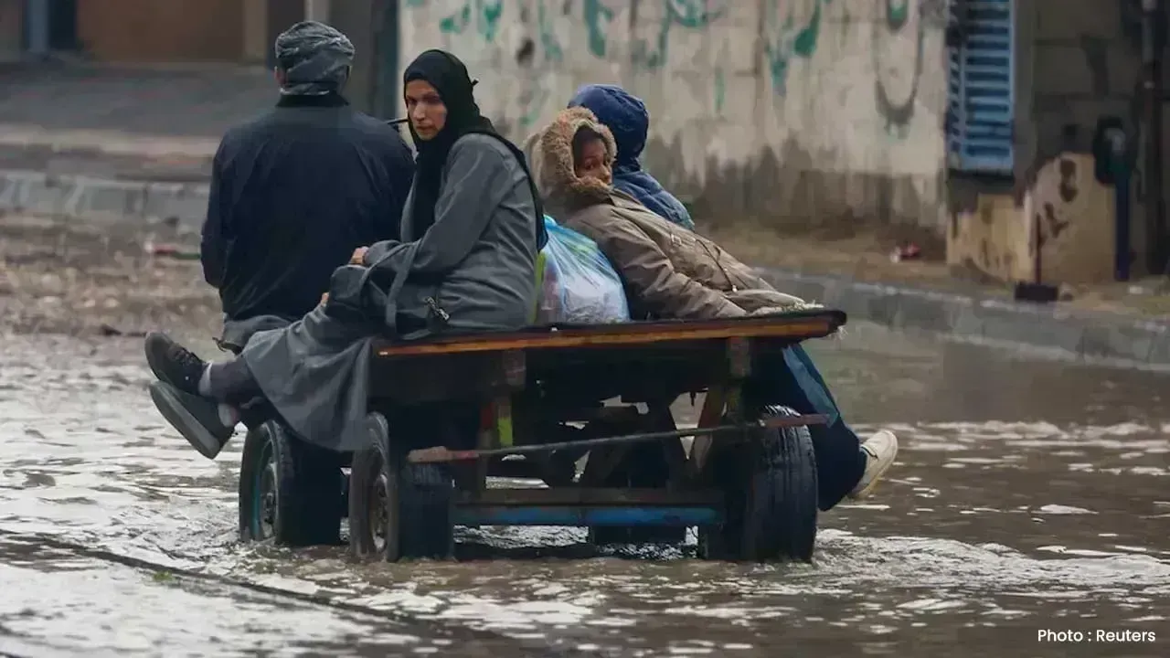 Gaza Floods Kill Baby Amid Torrential Rain, Displaced Families Face Crisis