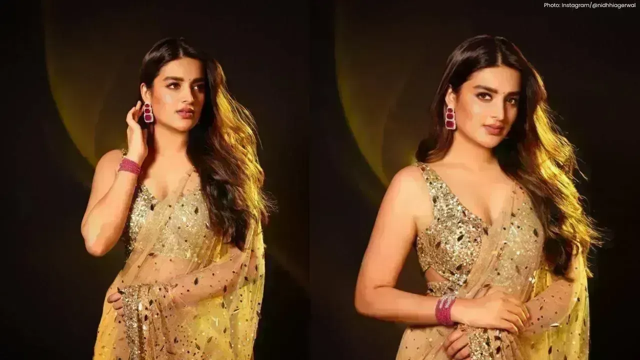 Nidhhi Agerwal Encounter with Fans at The Raja Saab Song Unveiling