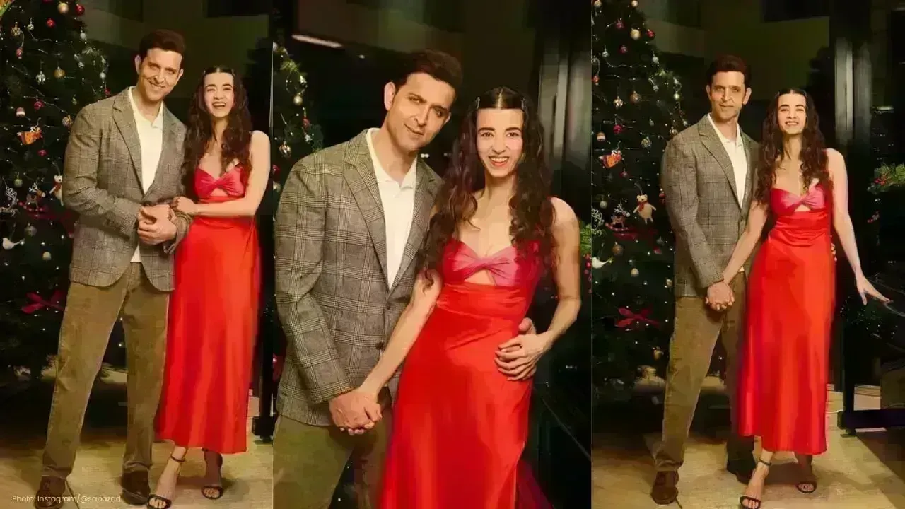 Hrithik Roshan and Saba Azad Celebrate Christmas at Family Party