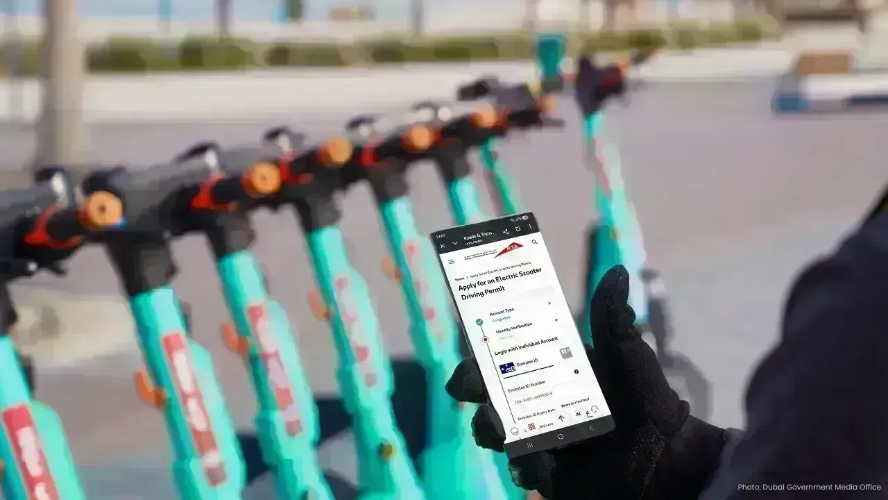 Dubai RTA Unveils E-Scooter Permit Service on Digital Platforms