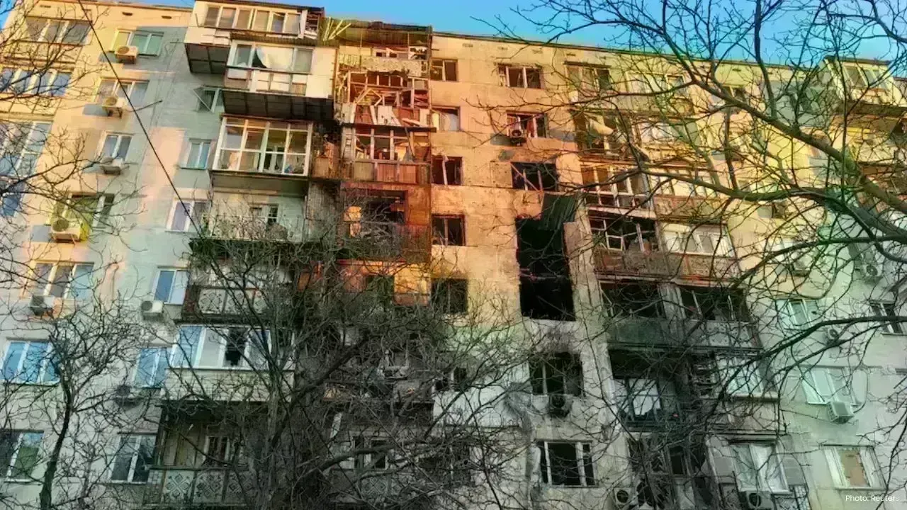 Russian Drone Attack Hits Odesa, Homes Damaged and Children Injured