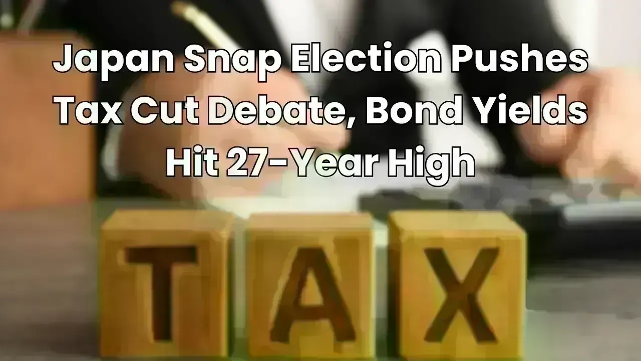 Japan Snap Election Pushes Tax Cut Debate, Bond Yields Hit 27-Year High