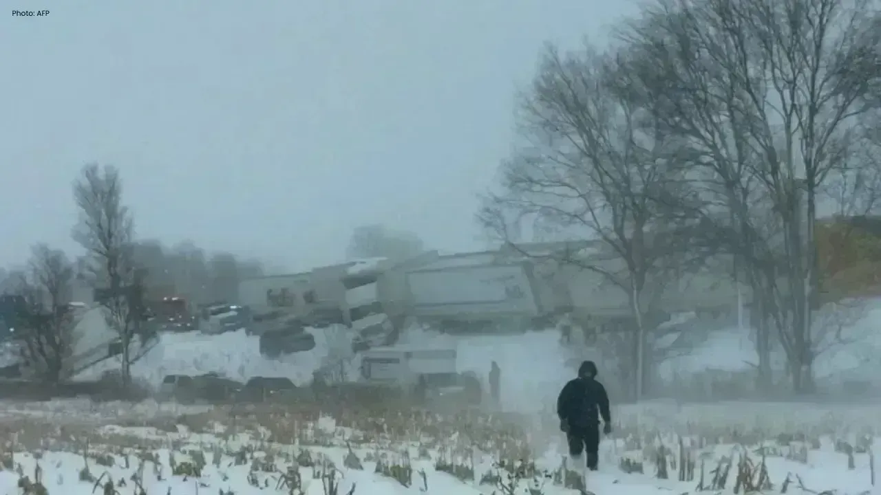 Massive Snowstorm Triggers 100-Vehicle Crash on Michigan Highway
