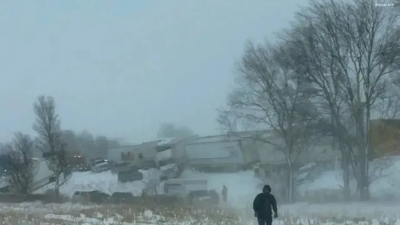 Severe Snowstorm Triggers Massive Vehicle Pile-up in Michigan