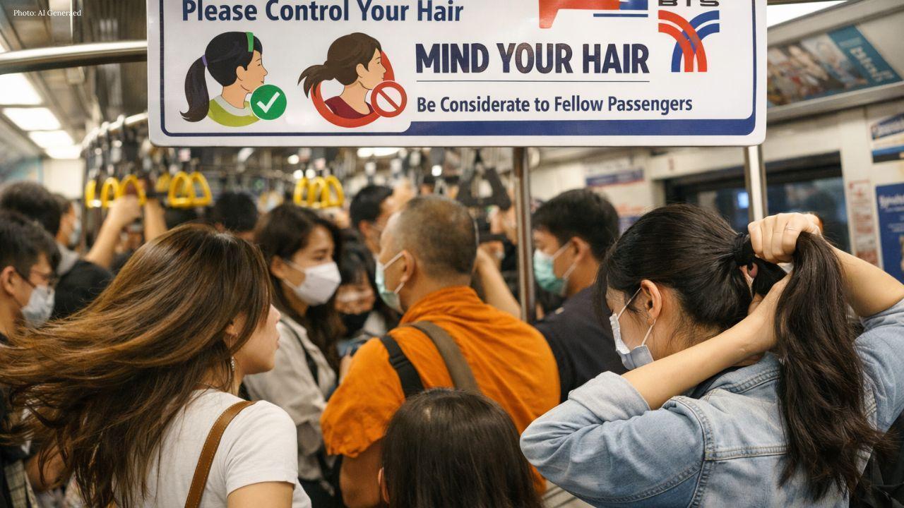BTS Urges Passengers to Control Hair During Peak Hours