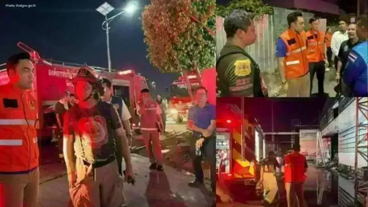 Deputy Minister Visits Bangna Factory Fire Site