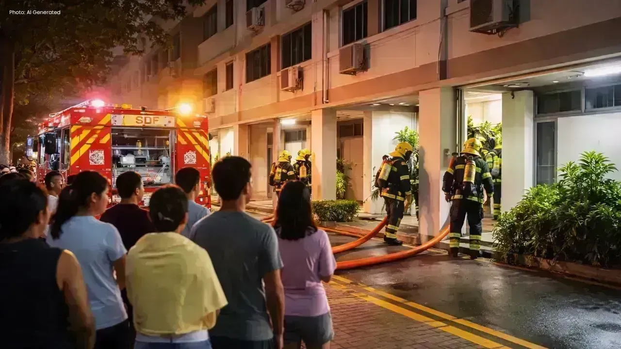 50 Evacuated After Fire in Singapore HDB Flat