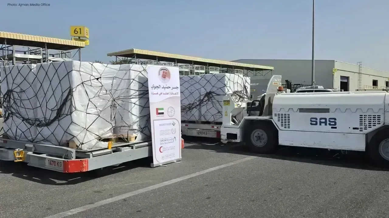 UAE Dispatches Over 100 Tonnes of Relief Supplies to Gaza
