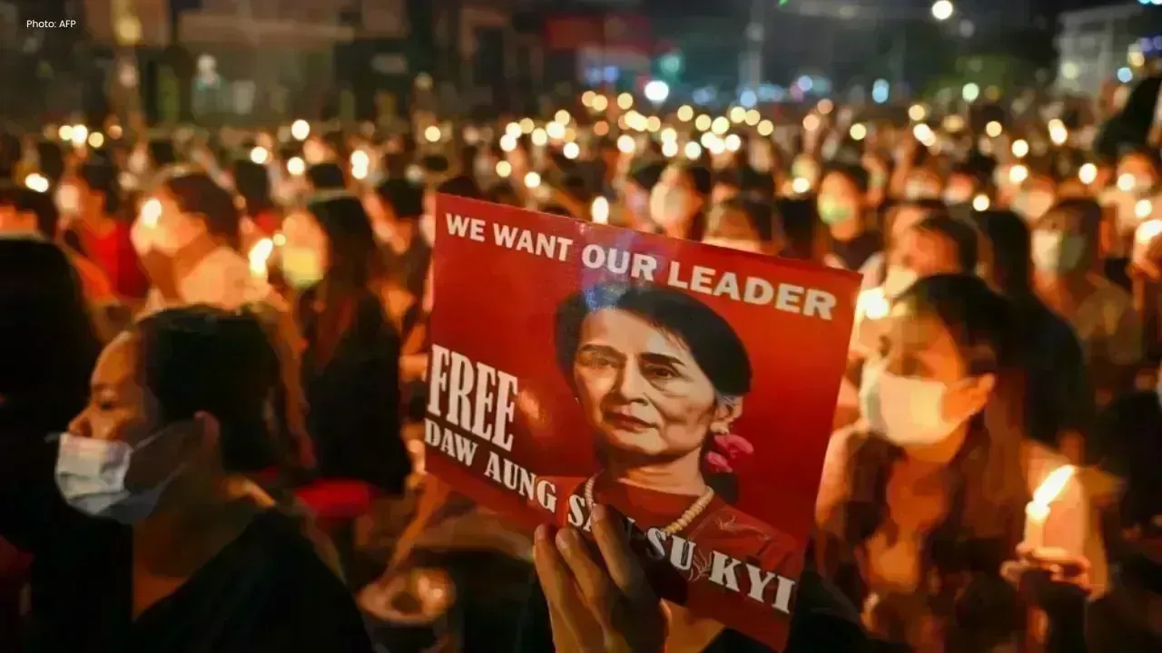 Myanmar cuts prison terms, Suu Kyi included