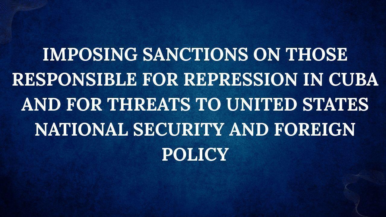 US Intensifies Sanctions on Cuba Amid Security Worries