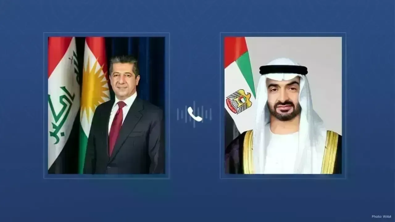UAE Leader Engages with Kurdistan’s PM Over Iranian Aggression
