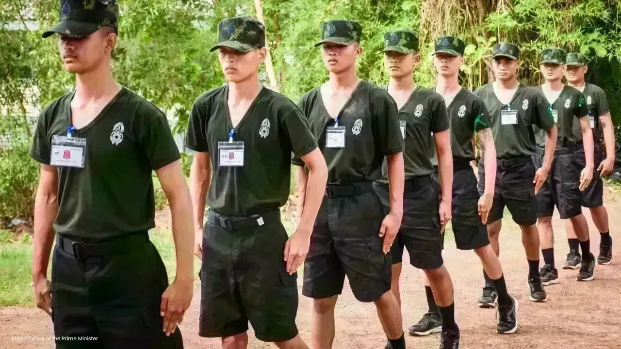 Thai Army Starts Training for New Young Recruits