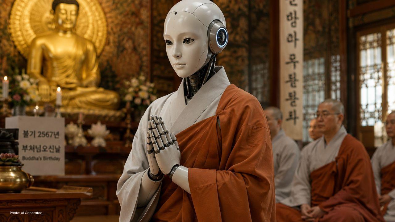 South Korea Unveils Humanoid Robot Buddhist Monk