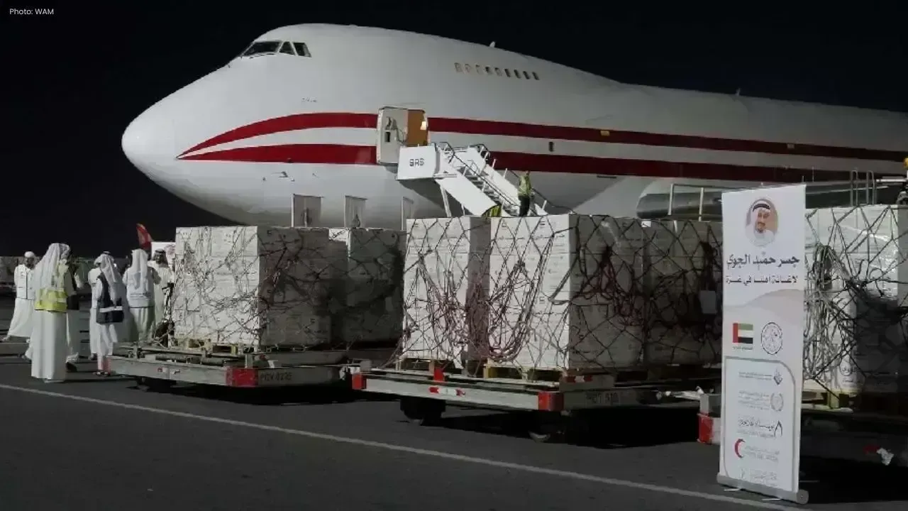 UAE's Humaid Air Bridge Delivers 600 Tons of Humanitarian Aid to Gaza