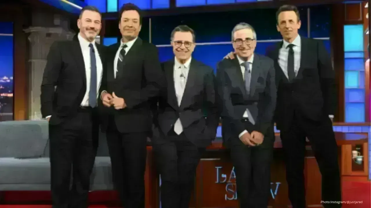 Late-Night Hosts Take Jabs at Trump on Colbert's Show