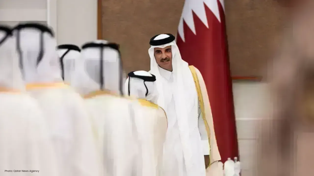 Sheikh Tamim Welcomes Eid Al-Adha Guests at Lusail Palace