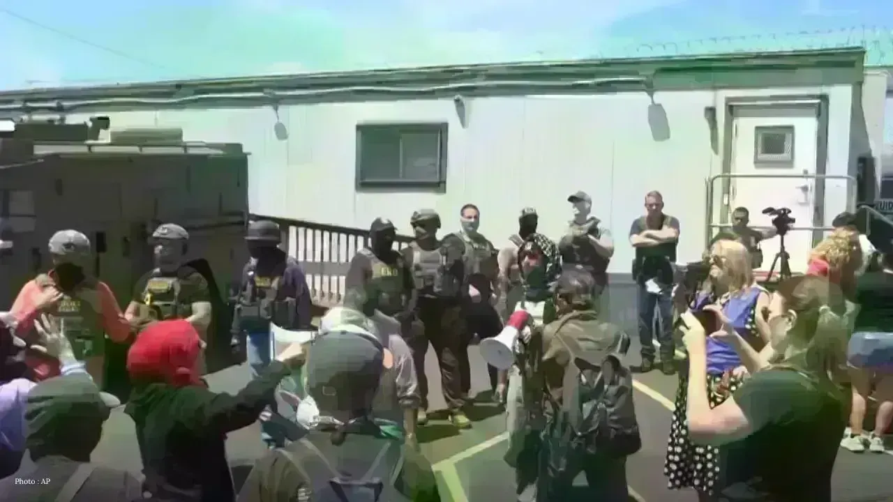 Tear Gas Deployed Amid Protests at Newark ICE Facility