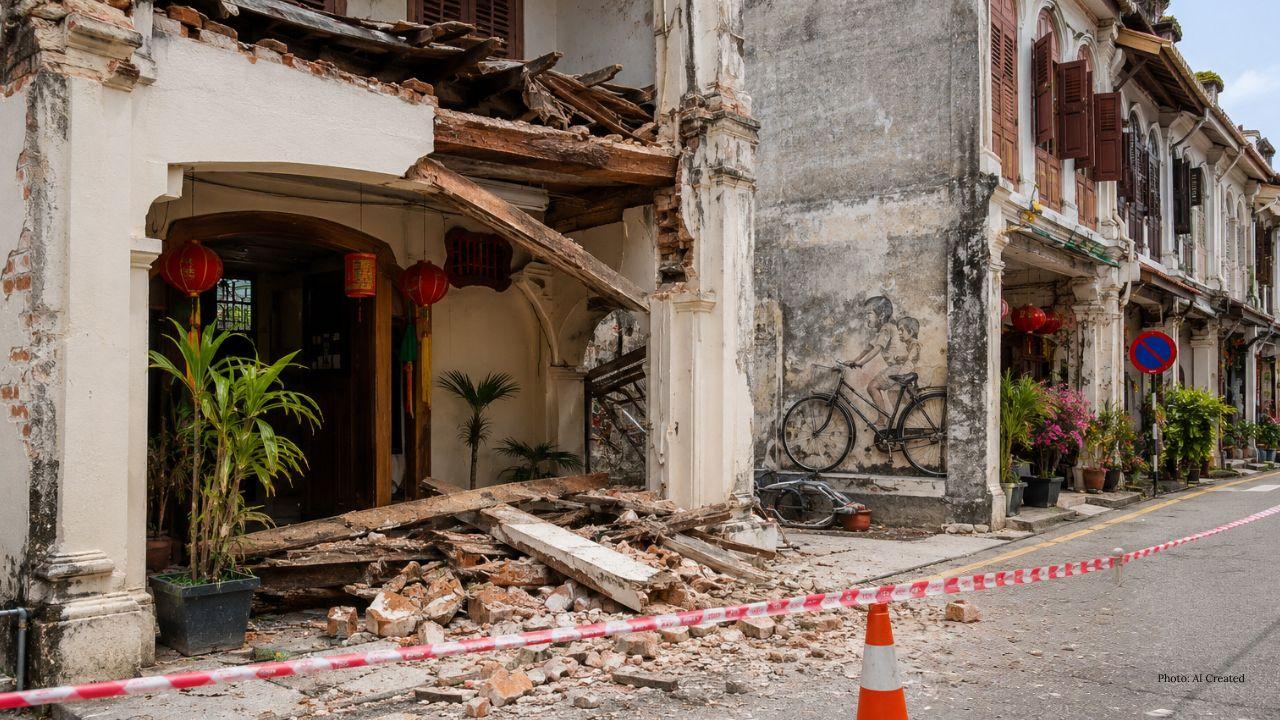 Two Sri Lankan Tourists Hurt in Penang Heritage Building Collapse Case