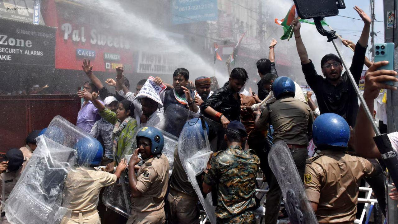 Bihar Students Clash With Police Over Alleged Exam Paper Leak